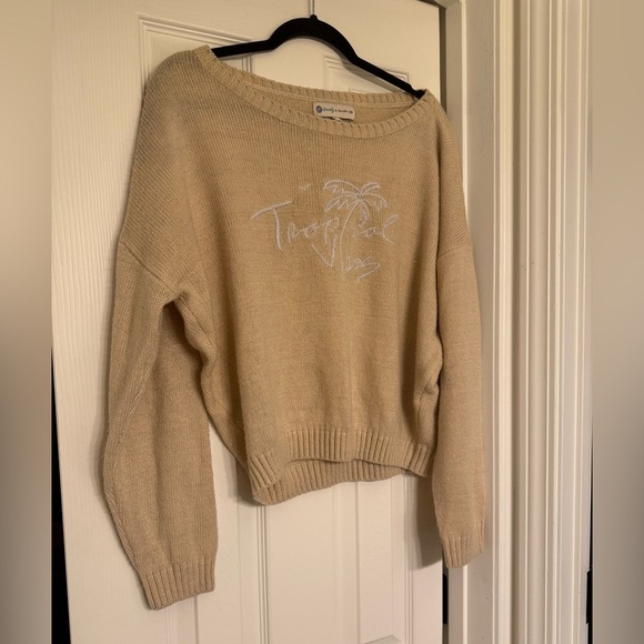 Beachly X Goldfish Kiss Tropical Vibes Sweater Size L - Picture 2 of 5